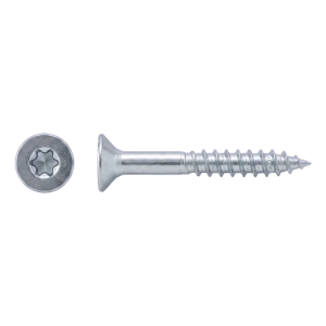 Træskrue rustfri A2 TX10 3,0×25 mm – undersænket hoved, delgevind – karton à 500 stk.