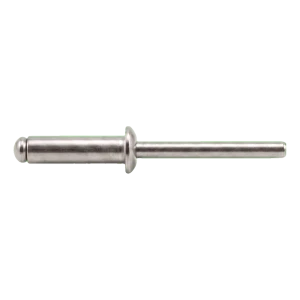 Blindnitte i rustfrit stål A2/A2 ISO 15983 4,0×16 mm – fladt, åbent hoved – karton med 500 stk.