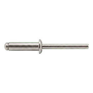 Blindnitte rustfri A2/A2 ISO 15983 6,0×12 mm – fladt hoved, åben – karton med 250 stk.