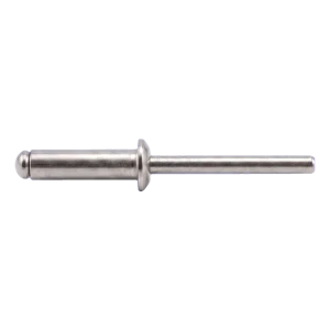 Blindnitte rustfri A2/A2 ISO 15983 3,0×12 mm – fladt hoved, åben – karton med 500 stk.