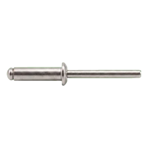 Blindnitte rustfri A2/A2 ISO 15983 5,0×12 mm – fladhoved, åben – karton med 500 stk.