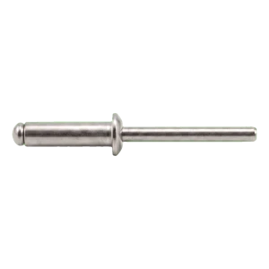 Blindnitte rustfri A2/A2 ISO 15983 3,0×8 mm – fladt hoved, åben – karton med 500 stk.