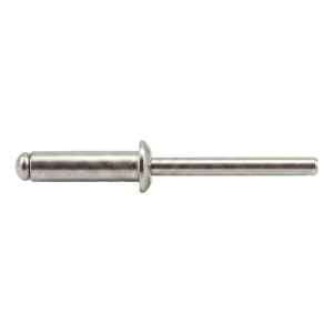 Blindnitte rustfri A2/A2 ISO 15983 6,0×16 mm – fladt, åbent hoved – karton med 250 stk.
