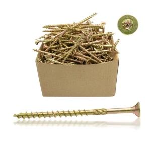 Konstruktionsskrue med undersænket hoved, galvaniseret, TX25, 5,0×60 mm – delvist gevind – pakke med 250 stk.