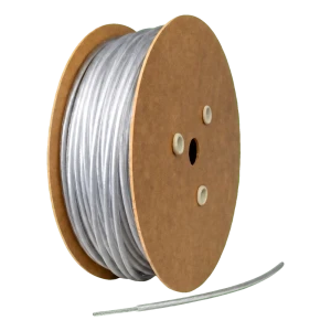 Galvaniseret Stålwire PVC-belagt Ø10 mm, farveløs, kerne Ø8,0 mm (6x19) — pr. meter