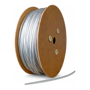 Galvaniseret Stålwire PVC-belagt Ø3 mm, farveløs, kerne Ø1,6 mm (1x7) — pr. meter