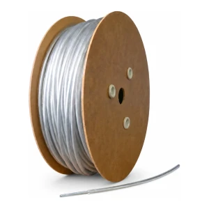 Galvaniseret Stålwire PVC-belagt Ø8 mm, farveløs, kerne Ø5,0 mm (6x7) — pr. meter