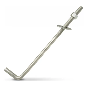 Ankerbolt L-form (bøjet gevindbolt til murrem) M14×350 mm – galvaniseret