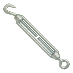 Vantskrue krog/øje, galvaniseret, M24×255 mm, DIN 1480