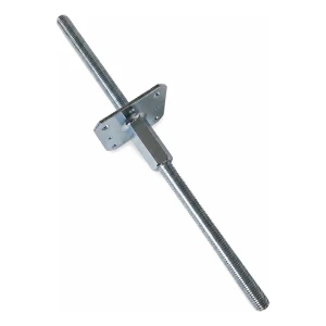 Justerbar stolpesko 110×110 mm, gevind M20 – højde 500 mm, galvaniseret