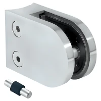 Glasholder 63x45x28 mm pin, glas 6-10,76 mm AISI 304 system 42,4 mm satin