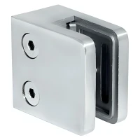 Glasholder 45x45x26 mm, glas 6-10,76 mm, AISI 304, fladt system, poleret