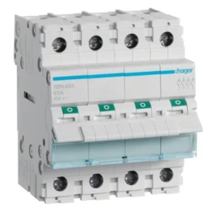 Hager 3-faset isolationsafbryder 4P 63A 400V AC