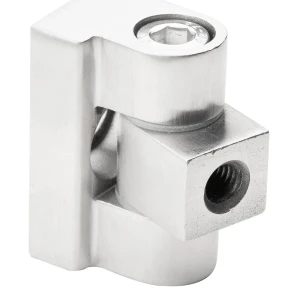 180° hængsel til glasfastgørelse 45 x 45 x 26 mm AISI304, satineret