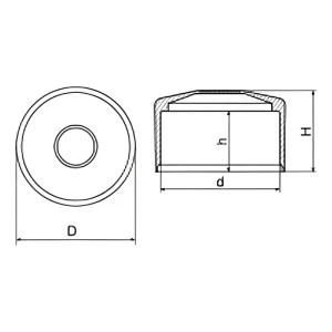 Stolpehat til hegnsstolpe 1 1/4" (Ø 42,4 mm), antracit (RAL 7016)