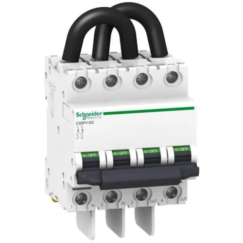 PV DC overstrømsafbryder B 16A 2P 800V C60PV-DC A9N61651 GPV-401-10