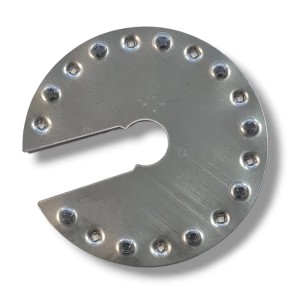 Jordingsplade variant IV cirkulær med udskæring Ø44mm