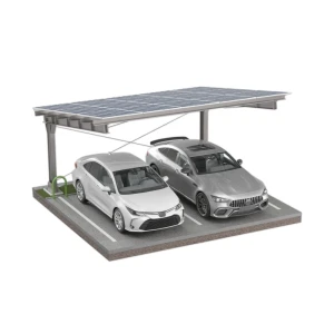 Solcellecarport til 2 køretøj L 5,7m x 5,2m Solcelleparkering