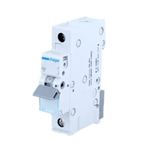 HAGER overstrømsafbryder B 16A 1P 6kA MBN116E GPV-401-26