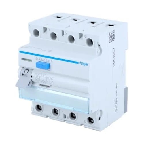 Fejlstrømsafbryder 4P 40A 30mA AC type CDC440J HAGER GPV-401-36