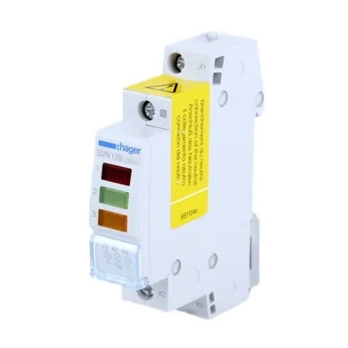 Indikatorlys LED triple rød grøn og orange SVN129 HAGER GPV-401-58