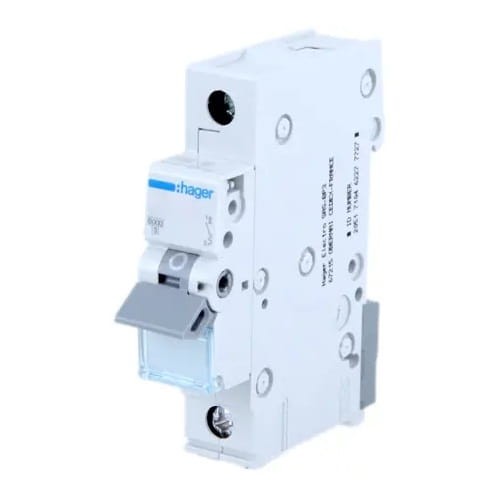 Overstrømsafbryder B 6A 1P 6kA MBN106E HAGER GPV-401-65