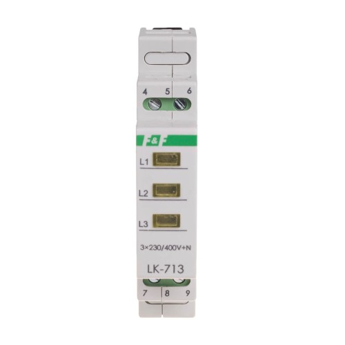 Indikatorlys 3×230 V+N 3xLED 3 farver LK-713 K F&F FILIPOWSKI GPV-401-82