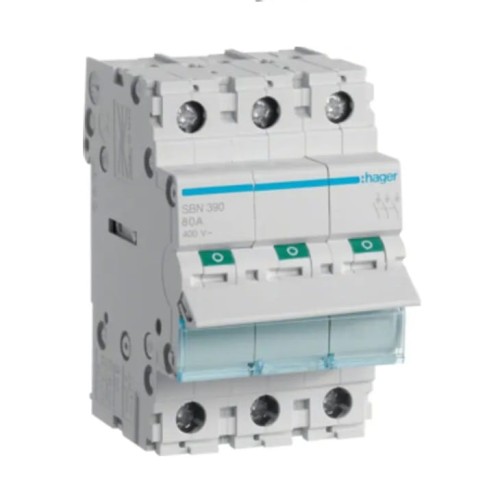 Isolationsafbryder 3-faset 3P 100A 400V AC SBN390 HAGER GPV-401-85