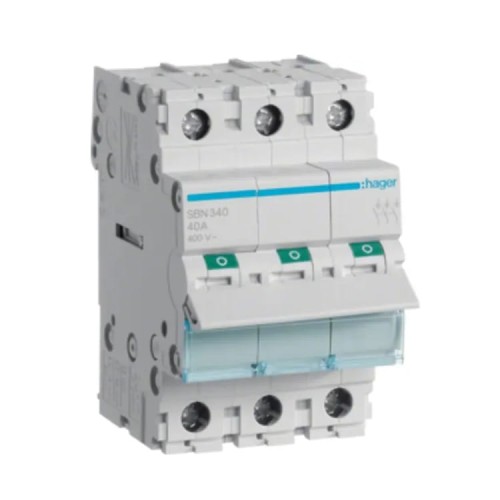 Hager 3-faset potentialudskiller 3P 40A 400V AC GPV-401-95