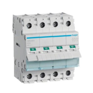 Hager 3-faset isolationsafbryder 4P 63A 400V AC