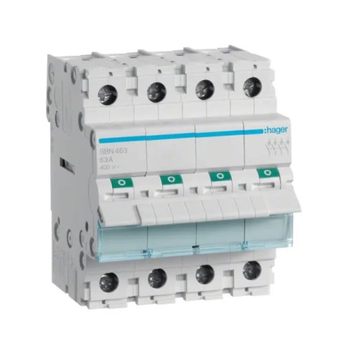 Hager 3-faset isolationsafbryder 4P 63A 400V AC GPV-401-106