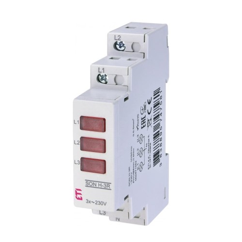 ETI-signallampe 3 Tredobbelt spændingstilstedeværelsesindikator GPV-401-117