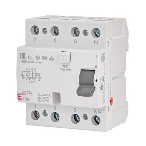 ETI fejlstrømsafbryder 4P 25A 30mA Type AC GPV-401-137