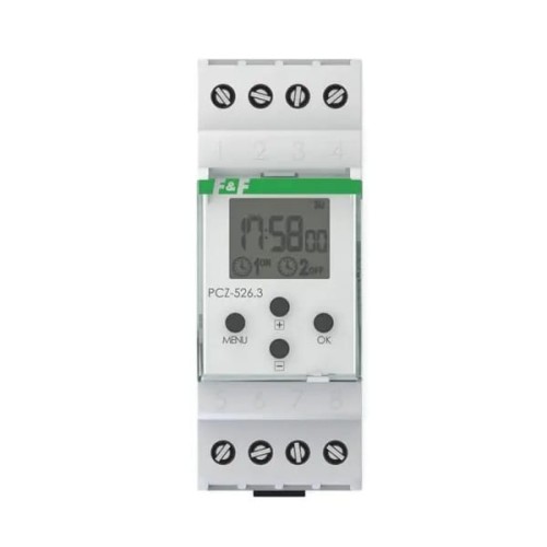F&F Filipowski Timer 32x1P I=2x16A 24÷264V AC/DC 2 moduler GPV-401-166