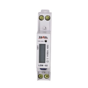 Zamel elmåler 1-fase LCD 50A 1-MOD