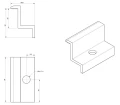 Endeklemme H32 Aluminium 6060 Hul M8 malet PV-03-31 (3)