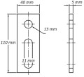 Monteringsadapter M12 110x40x5 kvalitet 1.4301 PV-07-06 (2)