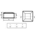 Endekap for monteringsprofiler 40x40 - grå, type 2 GPV-19-02 (2)