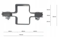 Mellemholder til hegnspaneler 40x60 sort GPV-700-02 (3)