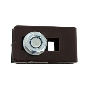 Universal klemme brun til hegnspaneler med M8x25 skrue