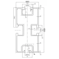Aluminium Monteringsprofil 665cm 80x40 til Sekskantskrue PV-01-22 (2)