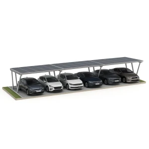 Solcellecarport VICA til 6 køretøjer Solcelleparkering 3x2 moduler