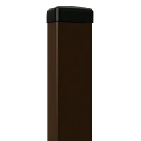 Hegnsstolpe 60x40x1,2 mm, længde 2,4 m, brun RAL 8017