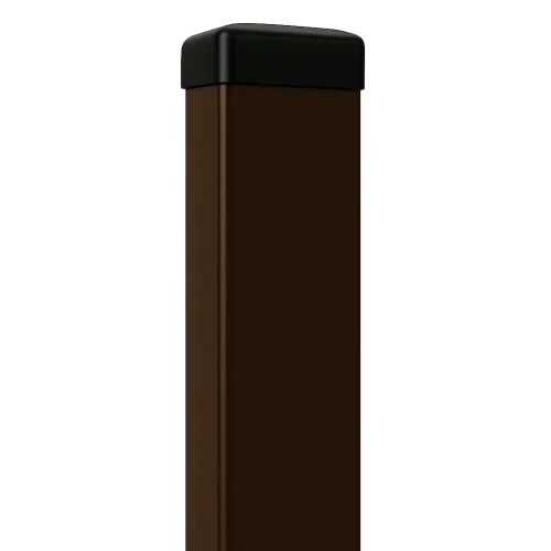 Hegnsstolpe 60x40x1,2 mm, længde 2,4 m, brun RAL 8017 GPV-700-68 (1)