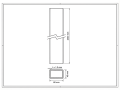 Hegnsstolpe 60x40x1,2 mm, længde 2,4 m, brun RAL 8017 GPV-700-68 (3)