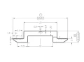 Mellemste Klemme H8 Aluminium 6060 Hul M8 PV-04-03 (1)