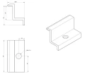 Endeklemme H30 Aluminium 6060 hul M8 PV-03-01 (2)