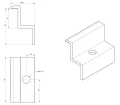 Endeklemme H40 Aluminium 6060 hul M8 PV-03-09 (2)