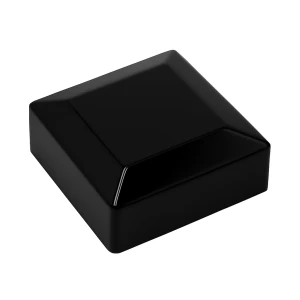 Hatte afdakning til hegnsstolpe 80x80 sort
