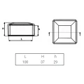 Hatte afdakning til hegnsstolpe 100x100 grafit 000-133 (2)